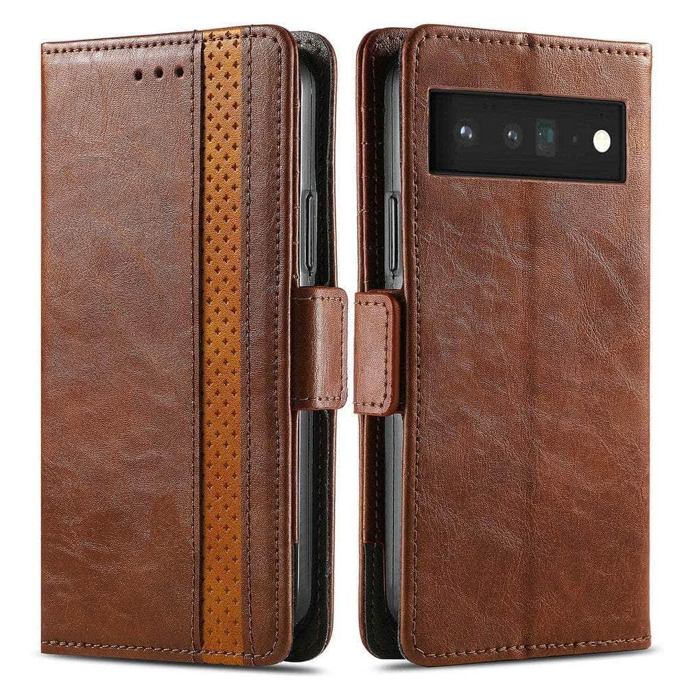 Google Pixel 7 Pro Luxury Leather Wallet Case with RFID Blocking - Slim Protective Phone Cover for Business & Travel - Perfect for Commuting, Meetings & Daily Use