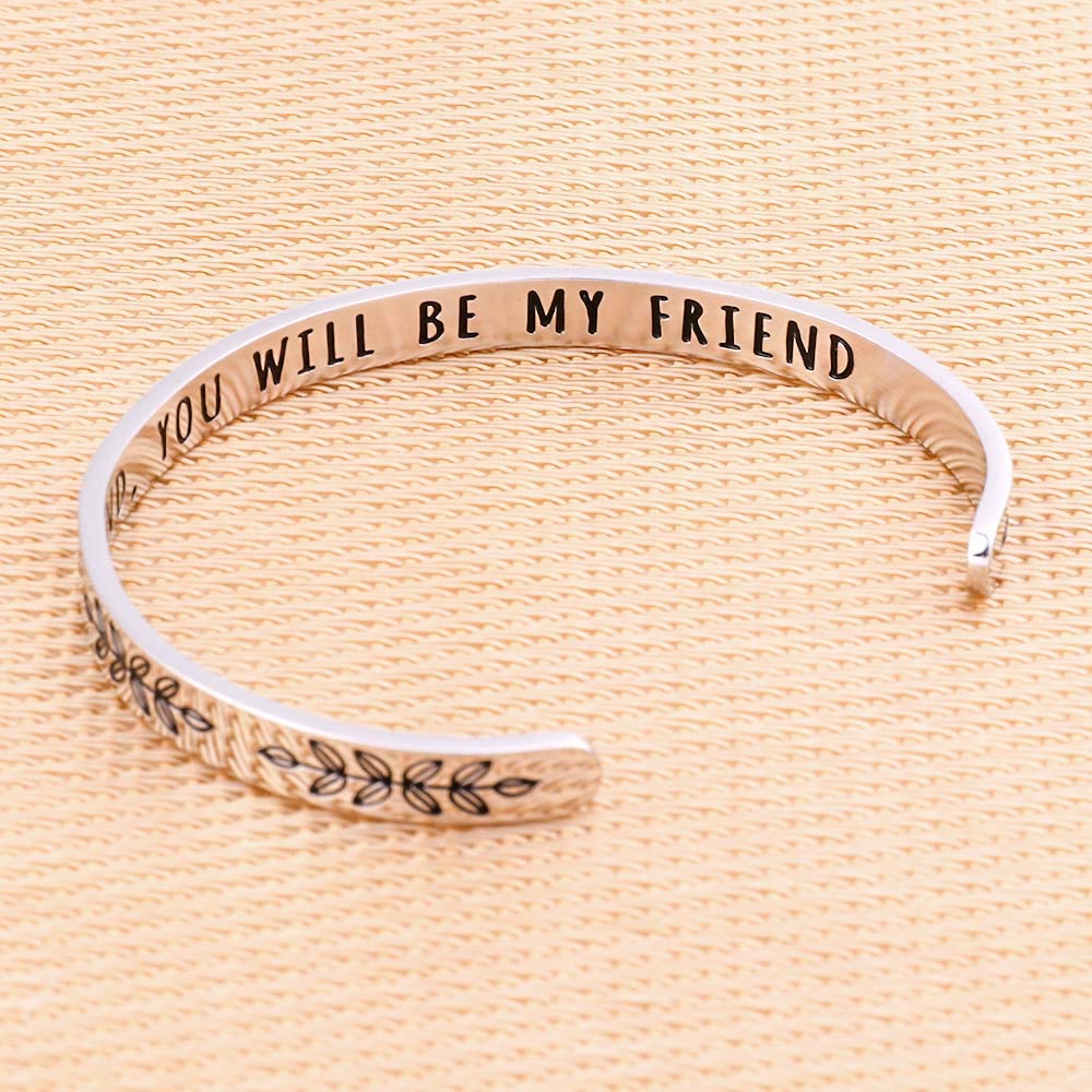 Inspirational Engraved Quote Bracelet for Women - Stainless Steel Motivational Jewelry Gift for Best Friend, Daughter, Son, Sister, Niece, Mom & Coworkers - Perfect for Birthdays, Christmas & Everyday Encouragement
