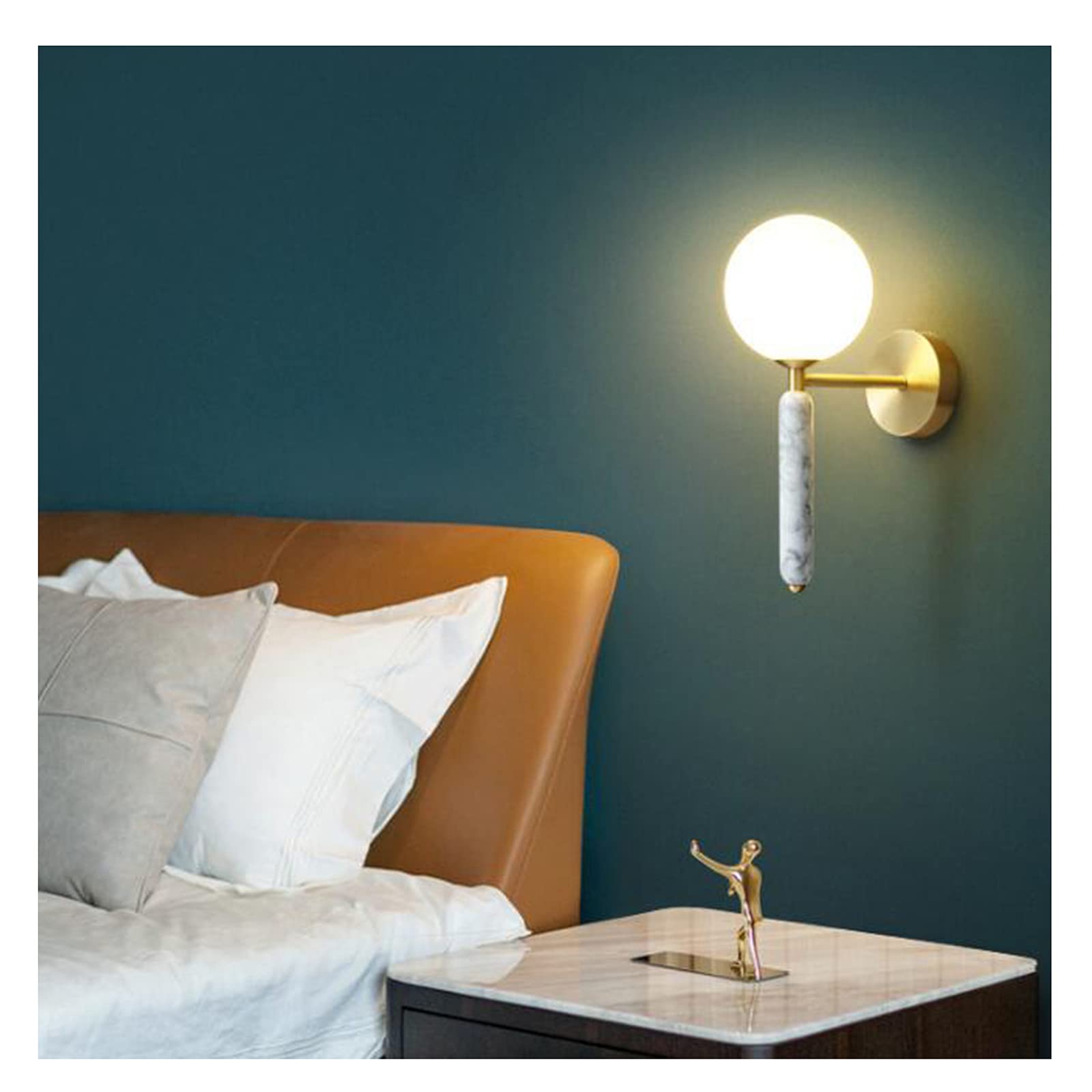 Modern Minimalist Bedside Lamp - E14 Wall Light Fixture for Home Decor, Kitchen, Living Room, Corridor & Stairs - Soft Ambient Lighting for Bedrooms, Hallways & Cozy Spaces