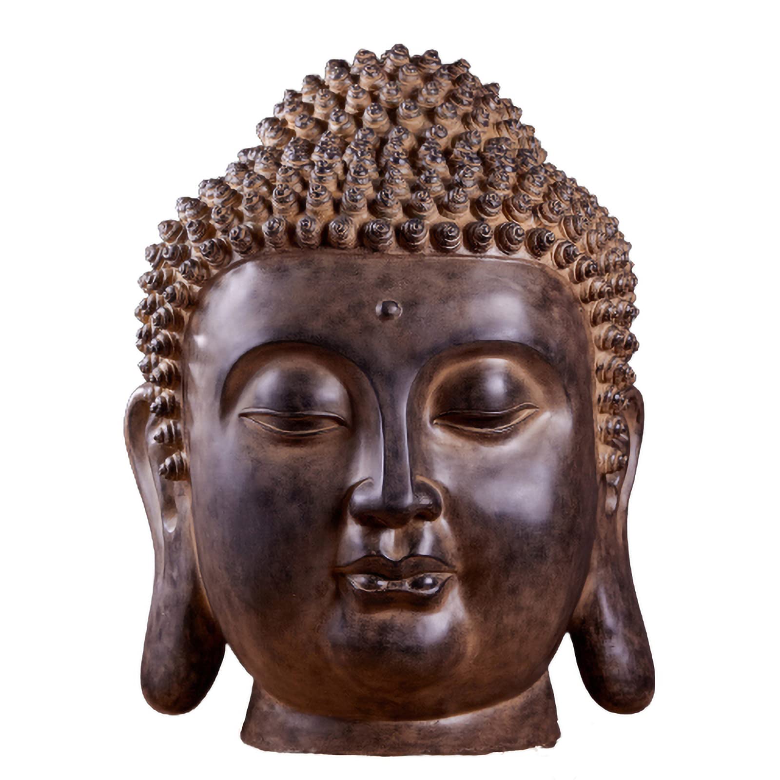 YUDIZWS Resin Buddha Head Statue - Meditation Decor for Home, Garden, Temple - Buddhist Figurine Ornament for Zen Decor & Spiritual Gift - Perfect for Meditation Spaces, Yoga Rooms & Outdoor Gardens