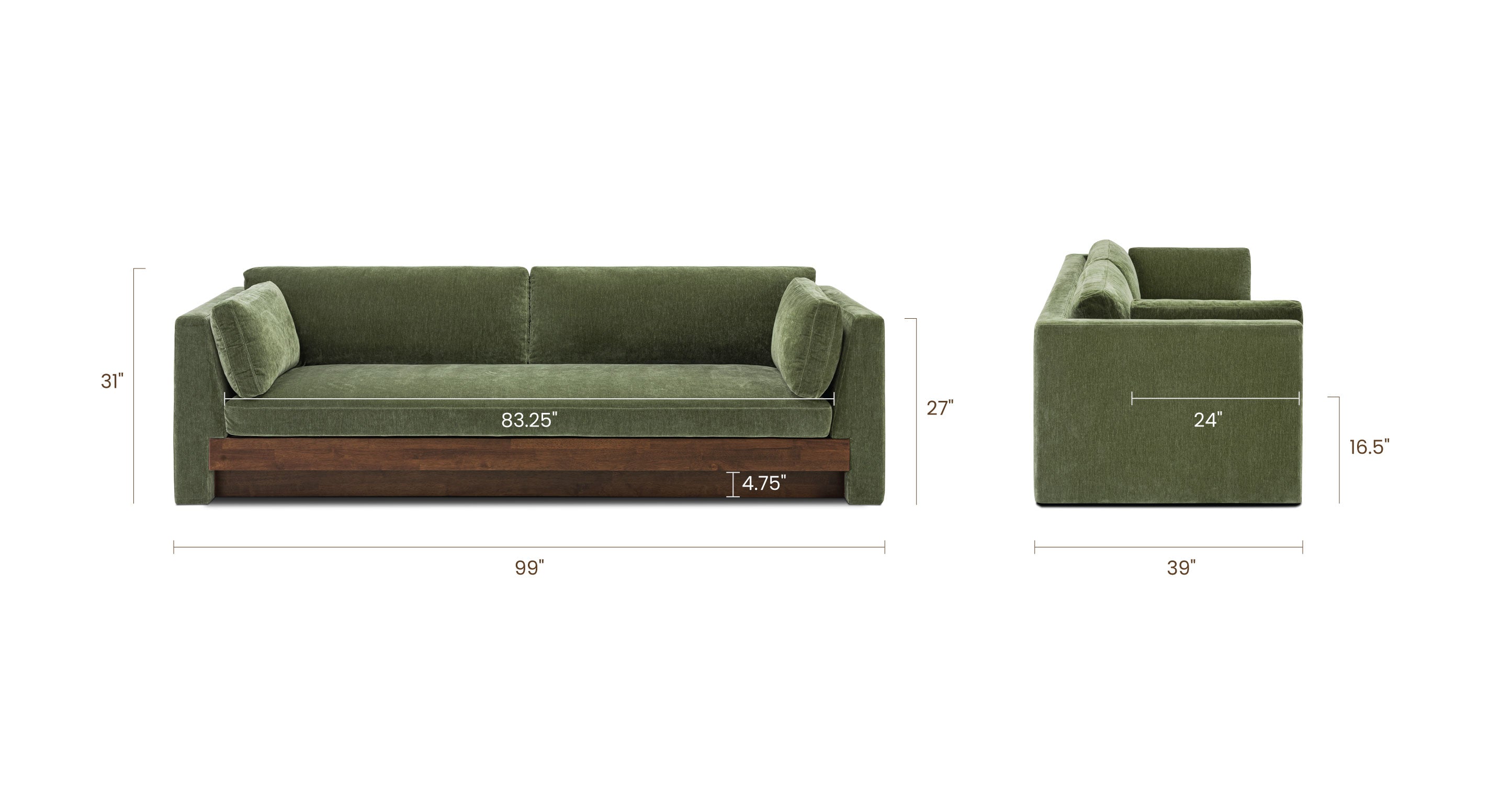 Geneva Sofa - Modern 3-Seater Fabric Couch for Living Room, Lounge & Office | Comfortable & Stylish Home Furniture