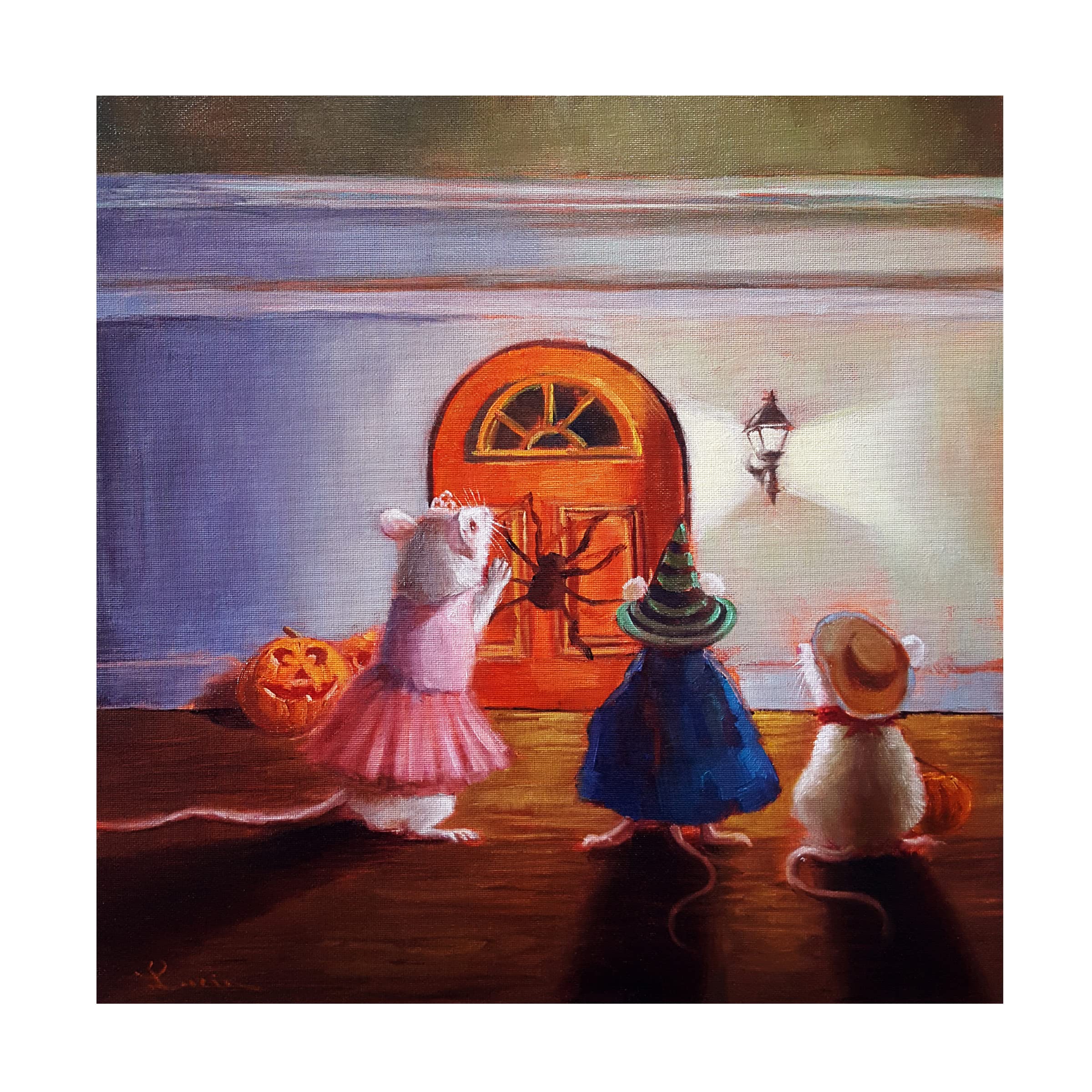 Lucia Heffernan 'After Hour Trick or Treat' Halloween Canvas Wall Art - Spooky Decor for Living Room, Bedroom & Office
