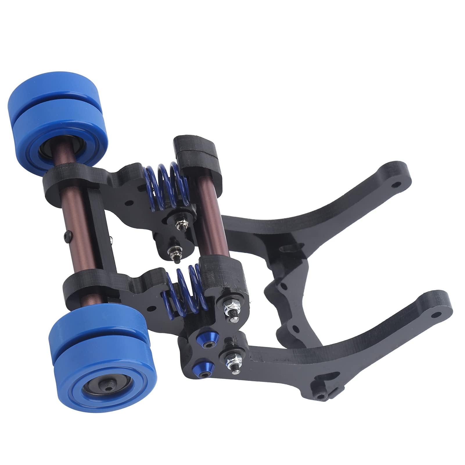 Luroze RC Car 4-Wheel Spring Suspension Head-Up Wheel - Stable Off-Road Performance for RC Cars (Blue) - Perfect for Racing, Drifting & Off-Road Adventures