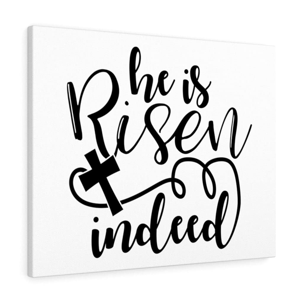 He is Risen Indeed Christian Wall Art - Scripture Wall Decor for Home, Church & Office - Ready to Hang Inspirational Gift for Easter, Christmas & Special Occasions