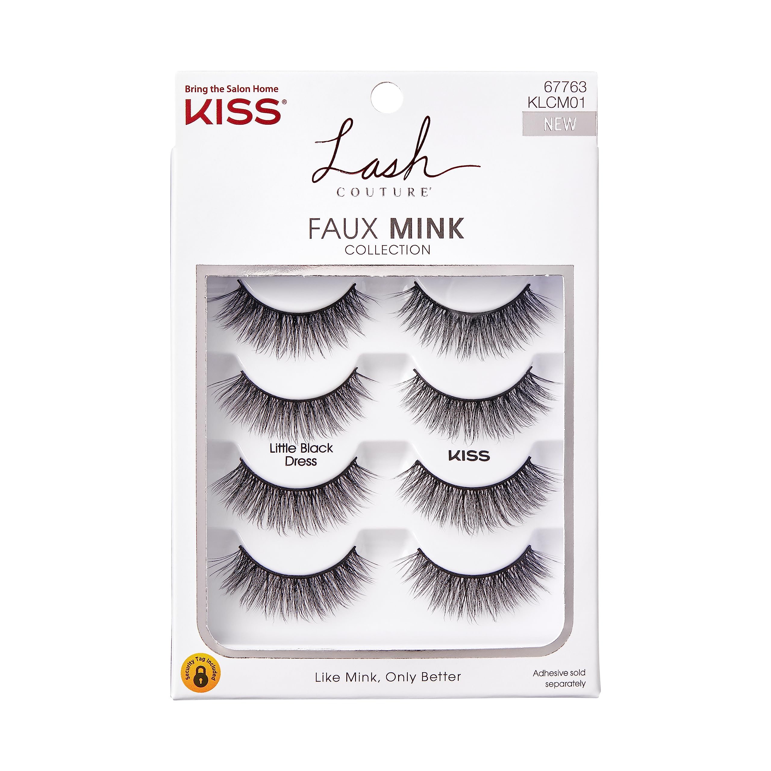 KISS Lash Couture Faux Mink False Eyelashes Multipack - 4 Pairs of Reusable, Knot-Free Synthetic Lashes | Easy to Apply, Contact Lens Friendly & Ultrafine Tapered Design | Perfect for Daily Wear, Special Occasions & Enhancing Eye Makeup Looks