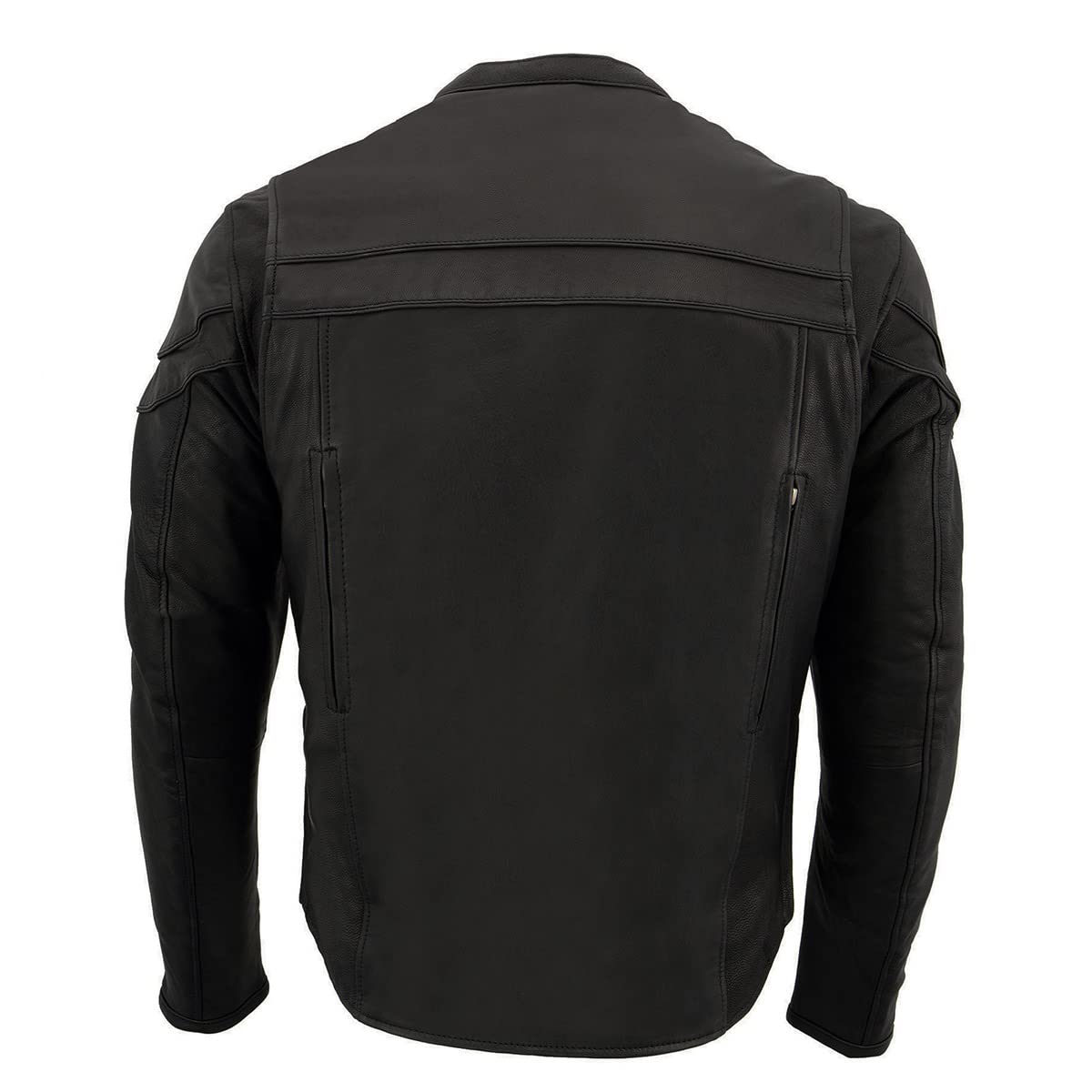 Milwaukee Leather ML1408 Men's Black 'Savage' Sporty Crossover Leather Jacket - Premium Biker Jacket for Motorcycle Riding, Casual Wear & Outdoor Adventures