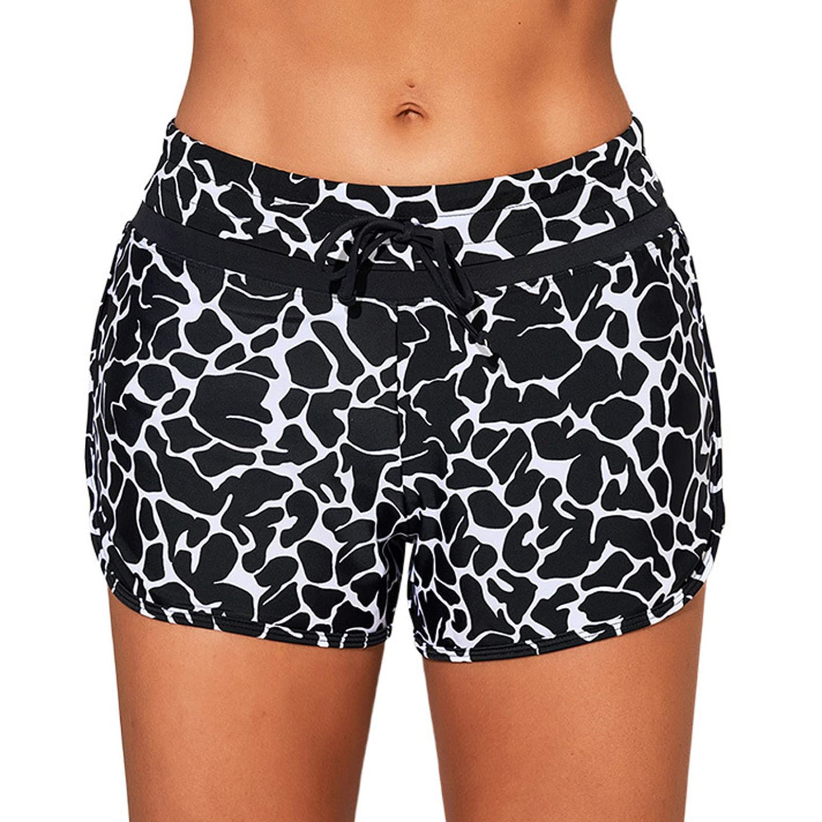 NHGJ Women's Plus Size Swim Shorts - Sport Board Shorts with Drawstring Waistband & Tankini Bottom | Perfect for Swimming, Surfing, Beach Volleyball & Water Sports