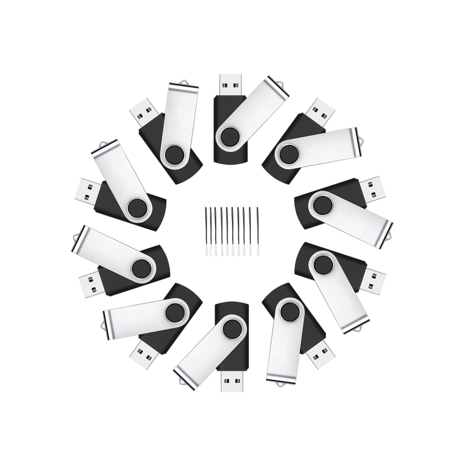 Wholesale 50 Pack GEEUMI USB Flash Drive 2.0 - 1GB Thumb Drive, Memory Stick for Data Storage, Portable Jump Drive with Keychain - Perfect for Office, School, Business Promotions & Bulk Data Transfer