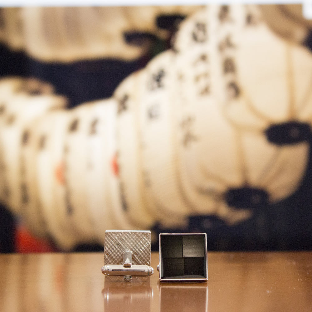 Premium KingCuffs Square Enameled Cufflinks for Men - Elegant Dress Accessories for Weddings, Business & Formal Events