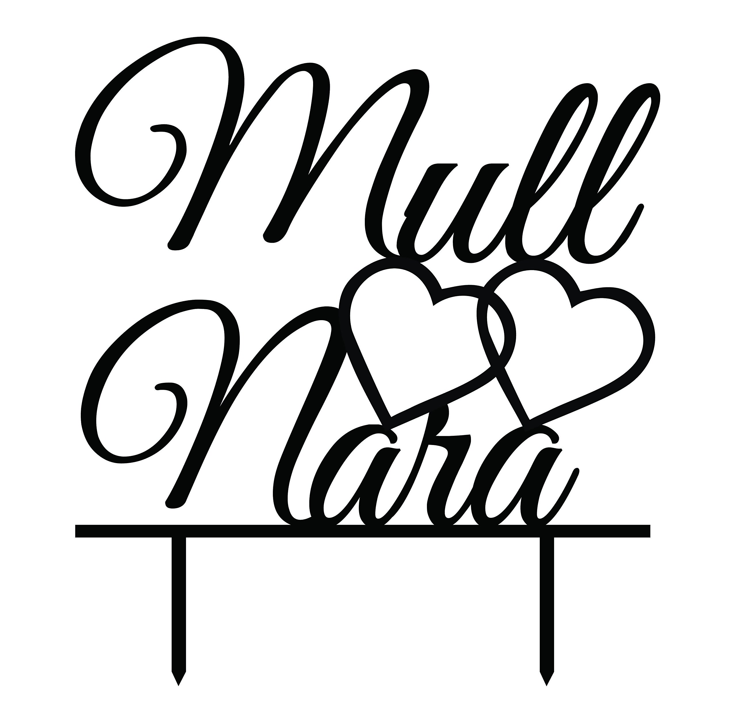 Personalized Wedding Cake Topper - Custom Heart-Shaped Cake Decorations (5