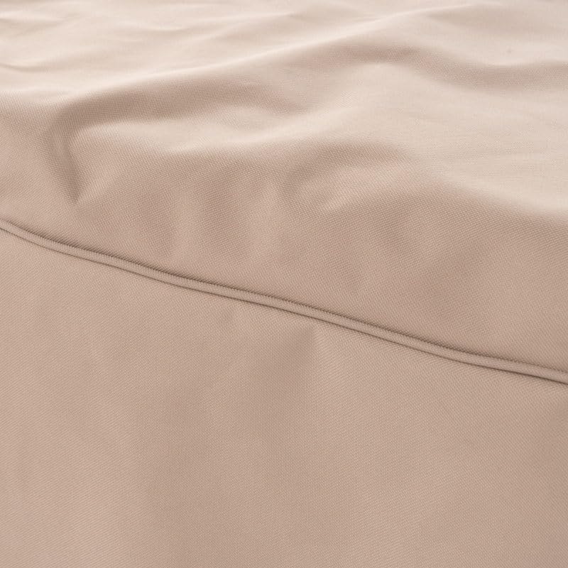 Waterproof Heavy Duty Outdoor Chaise Lounge Cover - Beige Patio Furniture Protector for Sun, Rain & Snow - Perfect for Poolside, Deck, Garden & Backyard Use