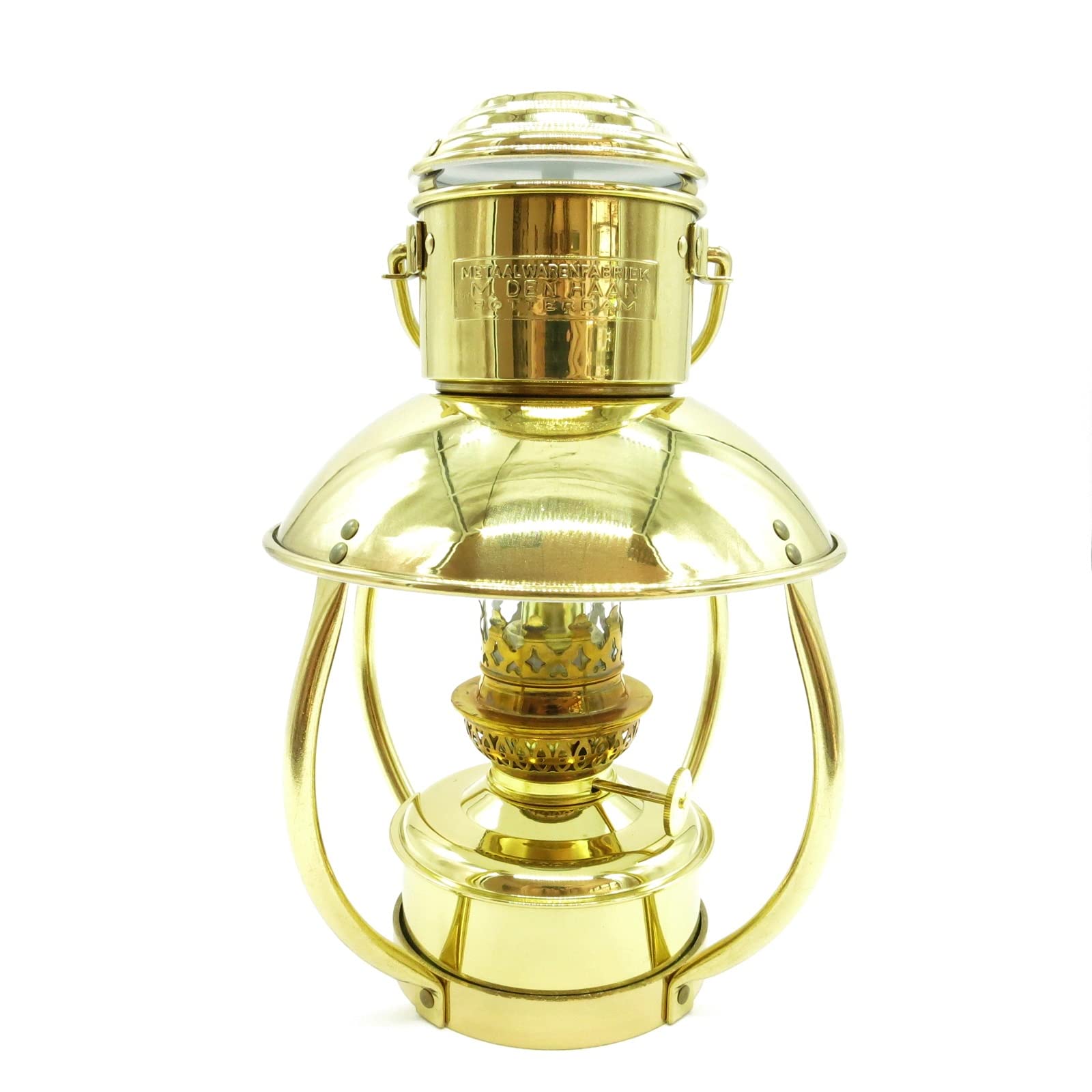 Den Hann Mini Trawler Boat Oil Lamp - Vintage Brass Nautical Lantern for Marine Decor, Fishing Boats & Outdoor Camping Lighting