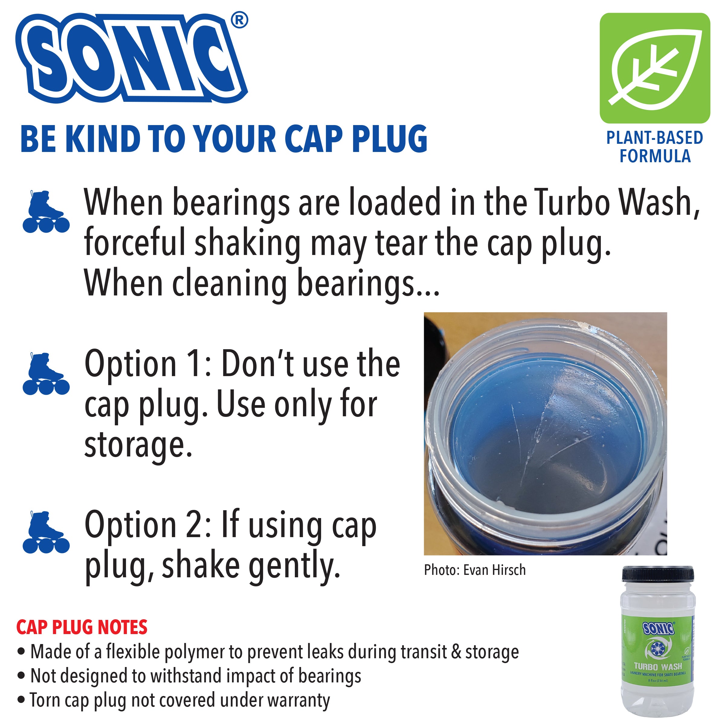 Sonic Turbo Wash BIO Bearing Cleaning Kit - Professional Bicycle & Skateboard Bearing Cleaner for Smooth Performance - Perfect for Bike, Skate, Rollerblade Maintenance & DIY Repair