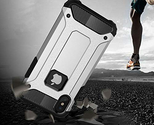 SuperGuardZ Heavy Duty Shockproof Case for iPhone Xs & iPhone X - Slim Protective Armor Cover [Black] | Perfect for Outdoor Activities, Work & Everyday Protection