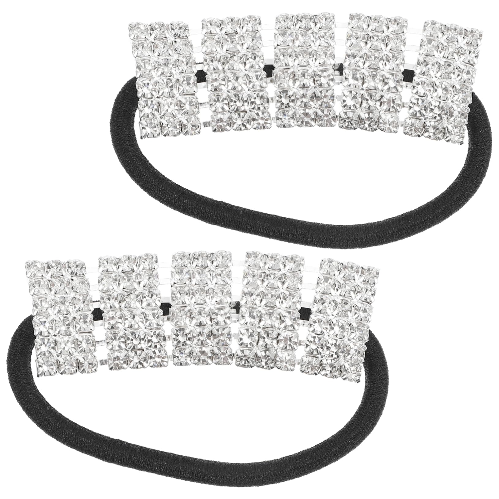 Beavorty Crystal Hair Rings - Elegant Rhinestone Ponytail Holders & Hair Ties Set for Women | Perfect for Weddings, Parties & Everyday Glam