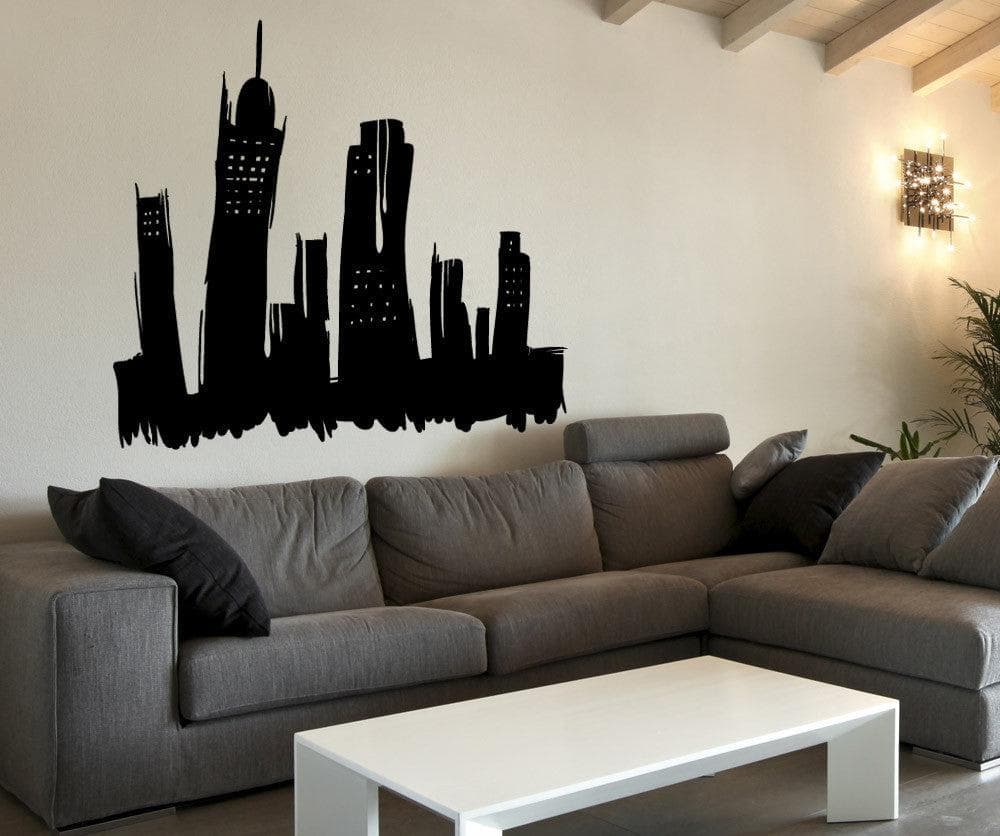 Vinyl Wall Decal Sticker - City Sketch Art Design #OS_MB1230 | Perfect for Home, Office & Nursery Decor