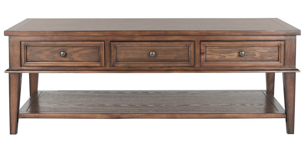 SAFAVIEH American Homes Collection Manelin Sepia Coffee Table - Modern Living Room Furniture for Small Spaces, Home Decor Centerpiece
