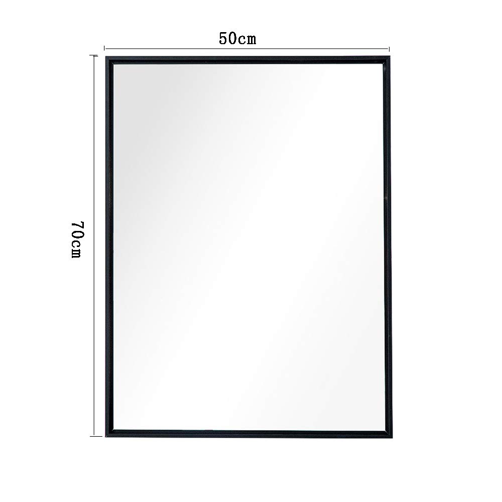 Custom Full-Length Mirror - Aluminum Alloy Frame Wall Mounted Makeup Mirror (30x50/50x70) - Black, Silver, Gold for Salon, Bedroom & Bathroom | Durable Square Hairdressing Mirror with Simple Design | Factory Direct Sale