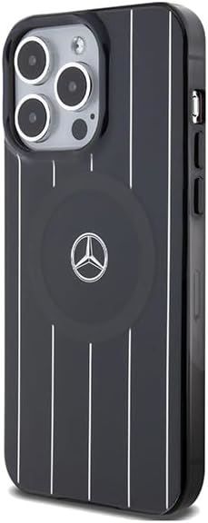 Premium Mercedes Benz Double Layer Crossed Line MagSafe Case for iPhone 15 Pro Max (6.7