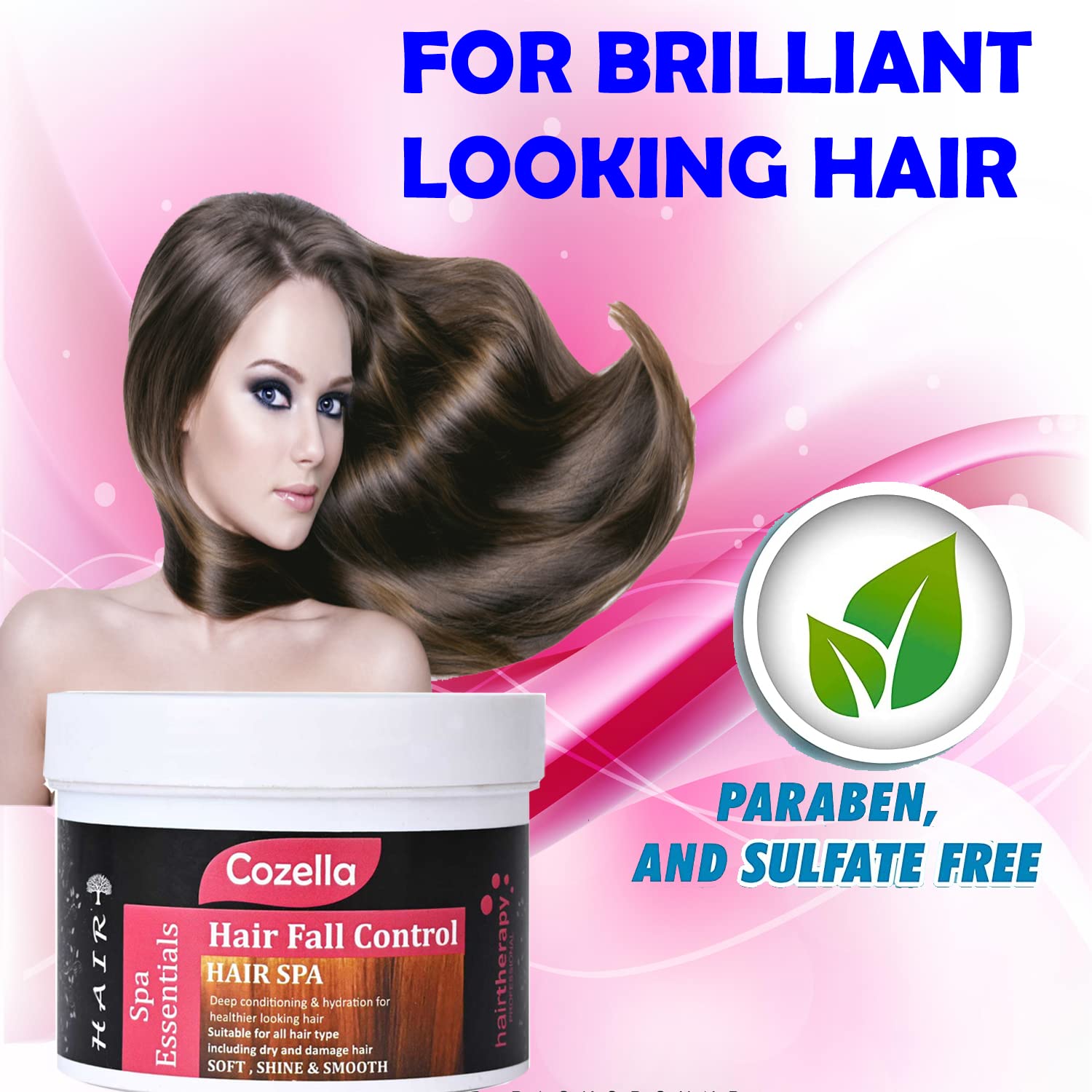 Cozella Hair Fall Control Hair SPA Treatment | Sulfate & Paraben Free Deep Conditioning Mask for Hydration & Healthier Hair (500ml) | Perfect for Damaged, Dry & Frizzy Hair Care Routine at Home