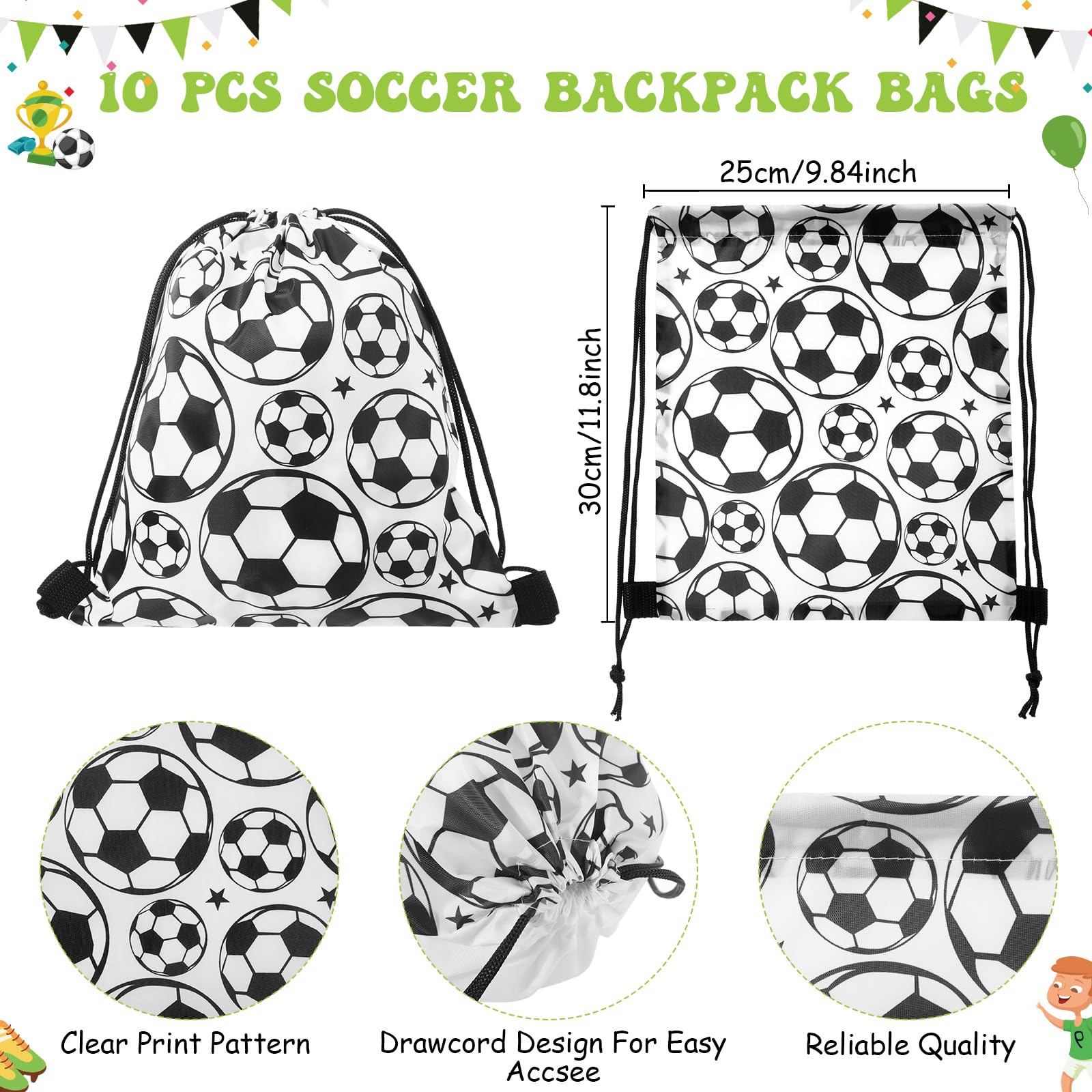 50 Pcs Soccer Team Gift Set - Drawstring Bags, Bracelets, Keychains, Stickers & Cards - Perfect for Soccer Lovers, Team Parties & Fan Appreciation Events - Great as Party Favors, Team Gifts or Tournament Prizes