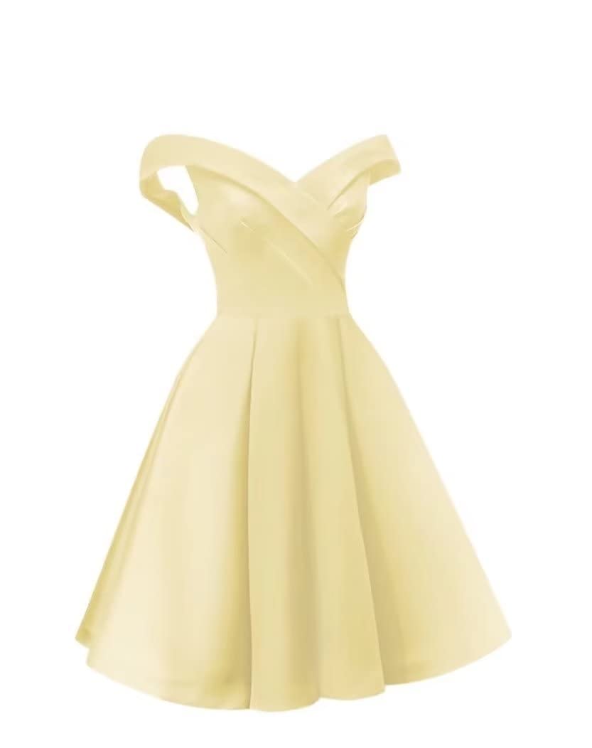 Elegant A-Line Sleeveless Off Shoulder Bridesmaid Dress - Satin Prom Dress with Belt for Homecoming, Wedding Party & Special Occasions
