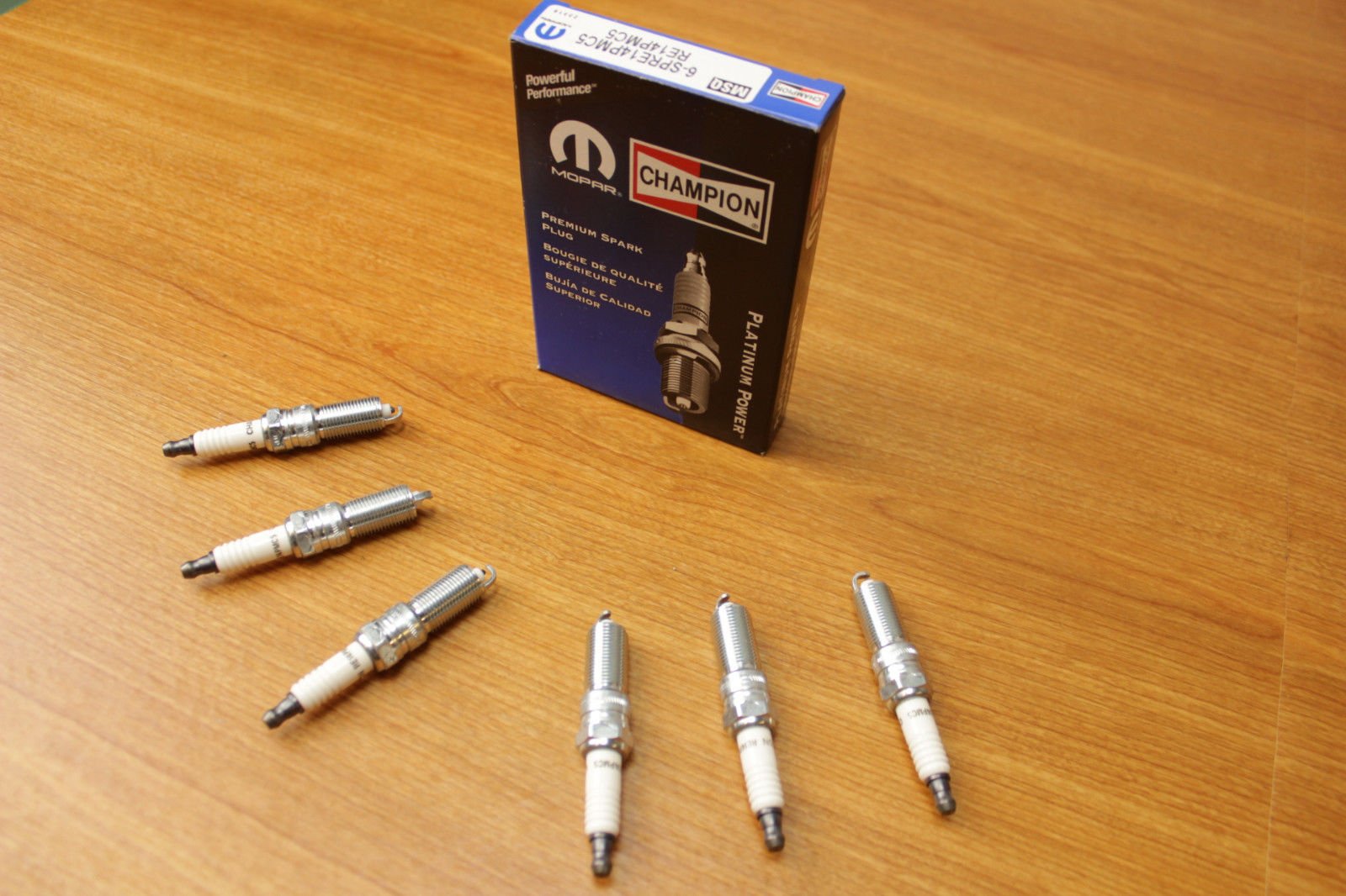 Chrysler 300 Dodge Charger Spark Plugs Set of 6 - Mopar OEM Replacement Parts for Improved Engine Performance | Perfect for Tune-Ups & Maintenance