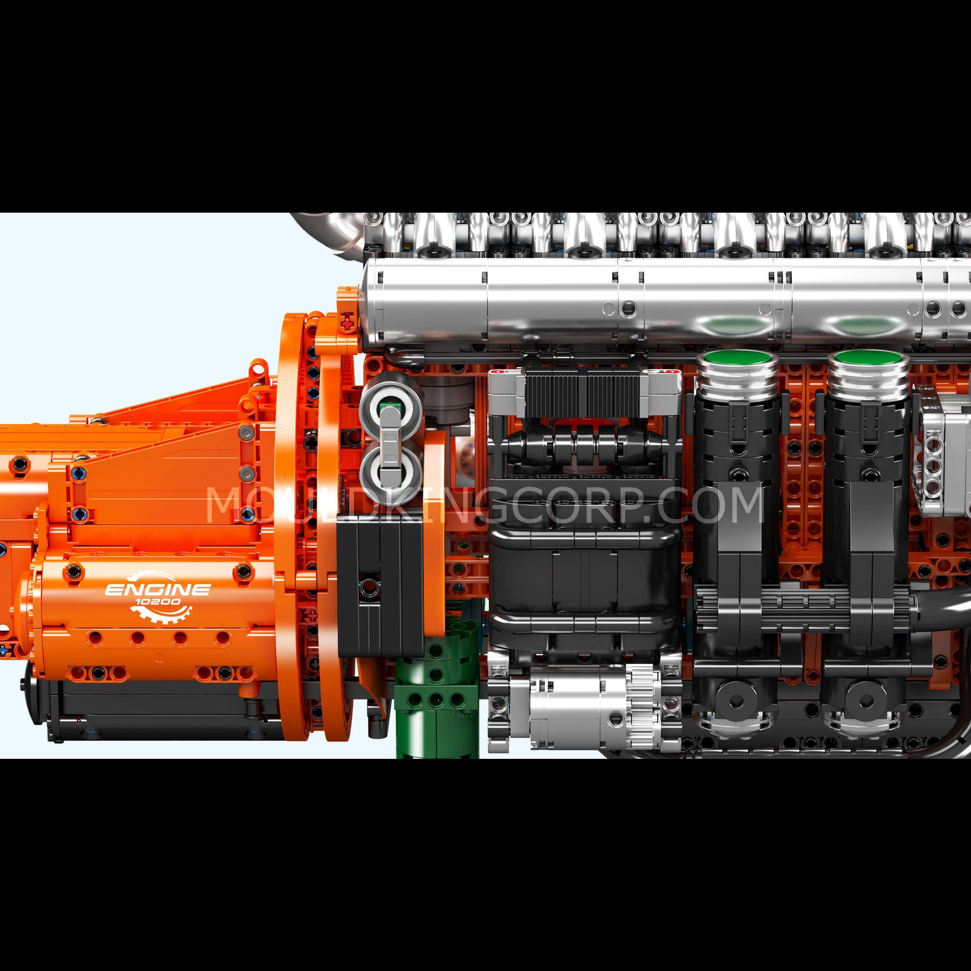 Mould King 10200 Inline 6 Truck Engine & Transmission Building Set - 3,236 Pieces STEM Educational Toy for Adults & Kids - Perfect for Model Building, Engineering Learning & DIY Projects