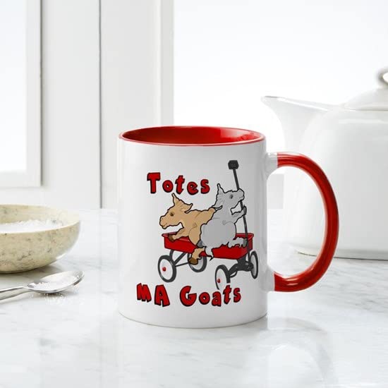 **CafePress Totes Magoats Red Wagon Ceramic Coffee Mug - 11 oz (325 ml) - Funny & Unique Gift for Coffee Lovers - Perfect for Home, Office, or Camping**