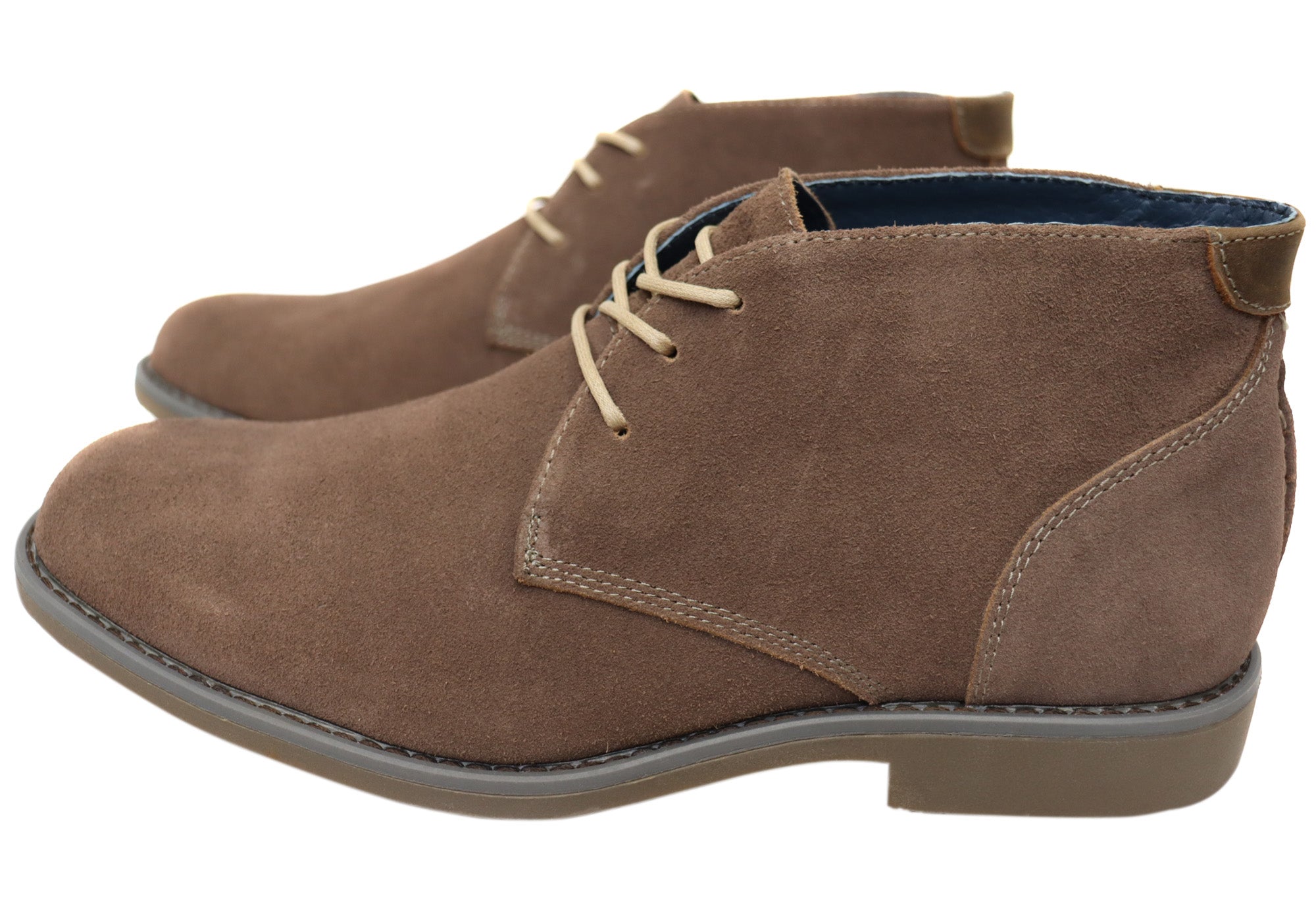 Hush Puppies Men's Extra Wide Width Leather Suede Boots - Comfortable Work Boots for Outdoor & Casual Wear