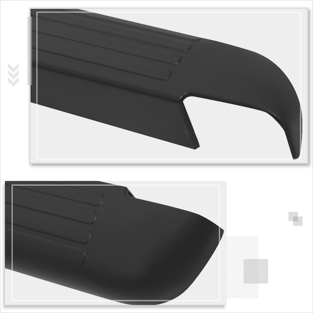 3Pcs Tailgate Bed Rails Protector Caps for 2005-2014 Nissan Frontier 73.3