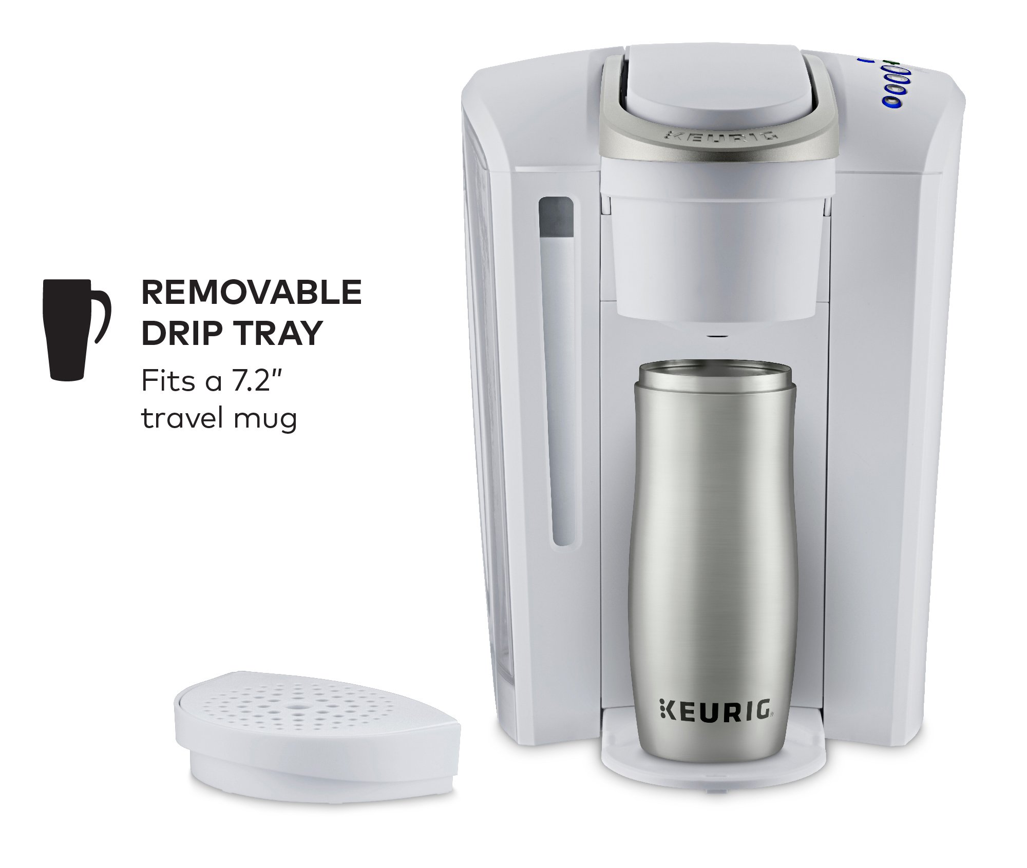 Keurig K-Select Single-Serve K-Cup Pod Coffee Maker for Home & Office - Compact & Fast Brewing, Matte White Finish - Perfect for Morning Coffee, Small Kitchens & Workspaces