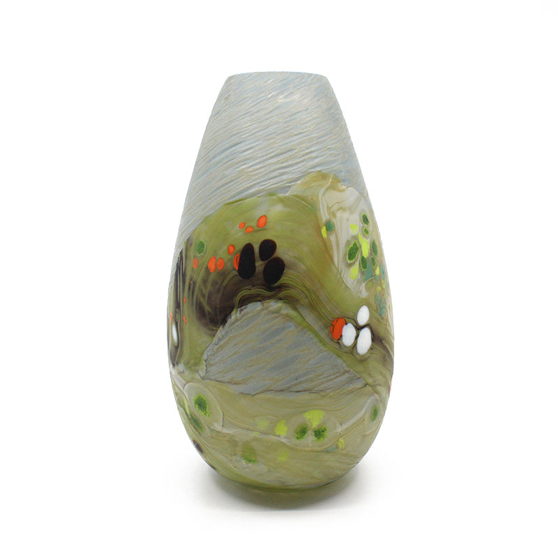 Handmade Alpine Volcanic Teardrop Glass Vase - Elegant Home Decor for Living Room, Dining Table & Wedding Centerpieces