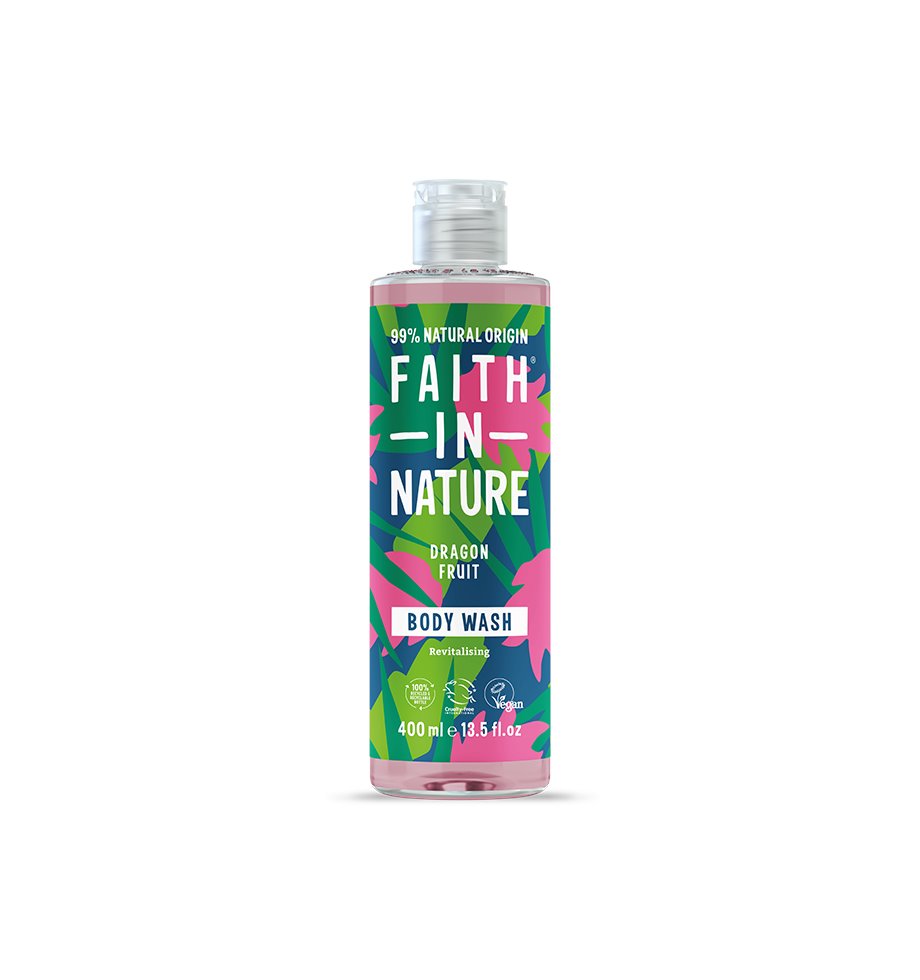 Faith In Nature Revitalizing Dragon Fruit Body Wash - Hydrating & Nourishing Shower Gel for Smooth Skin - Perfect for Daily Use & Relaxing Bath Time