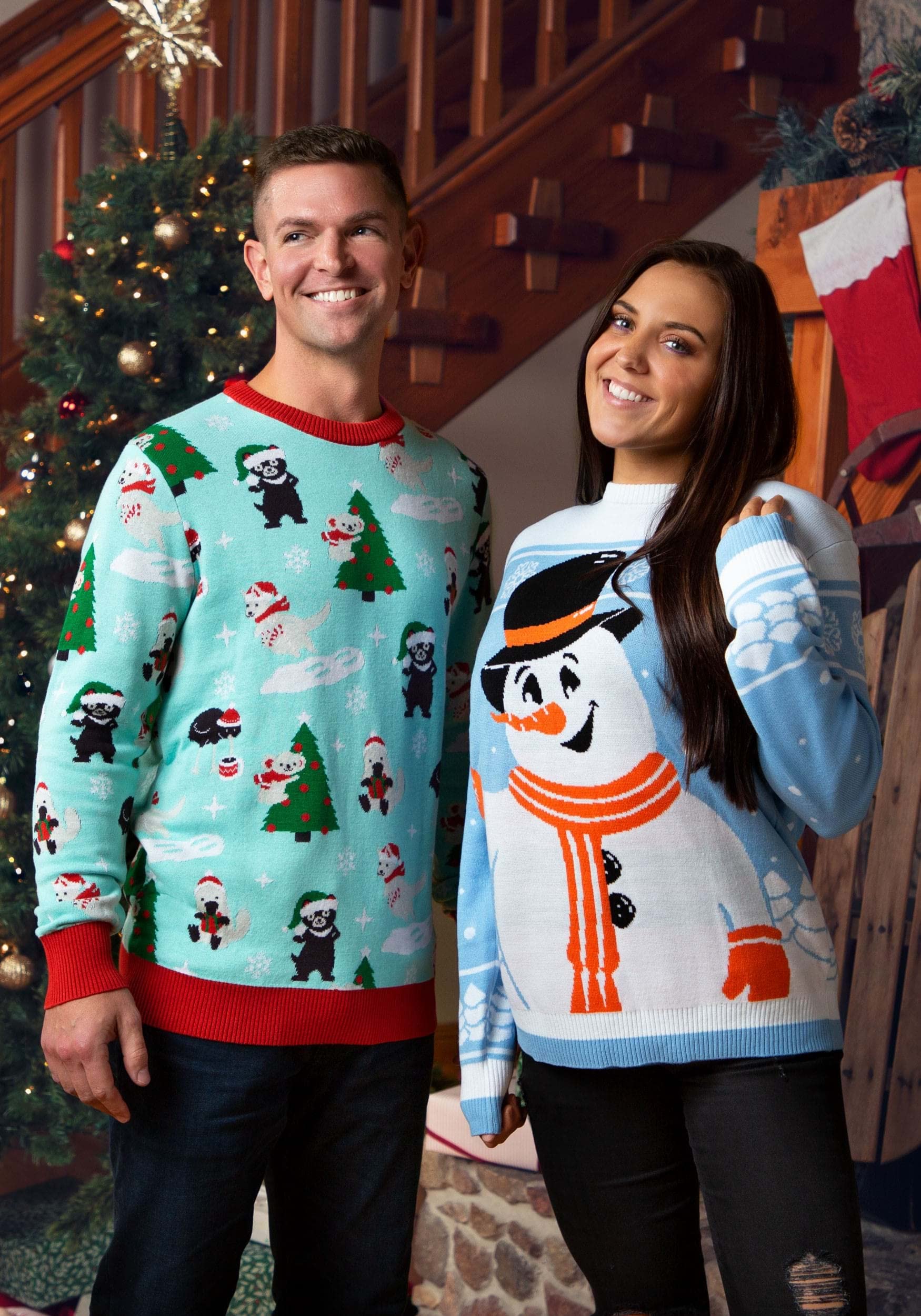 Australian Animals Ugly Christmas Sweater for Adults - Koala Bear Knit Crewneck Holiday Sweater | Festive Xmas Party Outfit, Family Gathering, Secret Santa Gift, Office Christmas Party