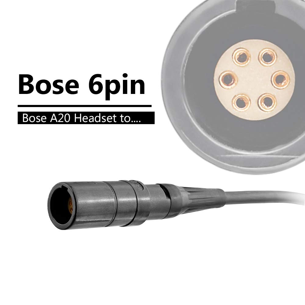 Spider Wireless Aviation Headset Adapter for Bose A20 - LEMO 6Pin to General Aircraft (GA) - Perfect for Pilots & Flight Training