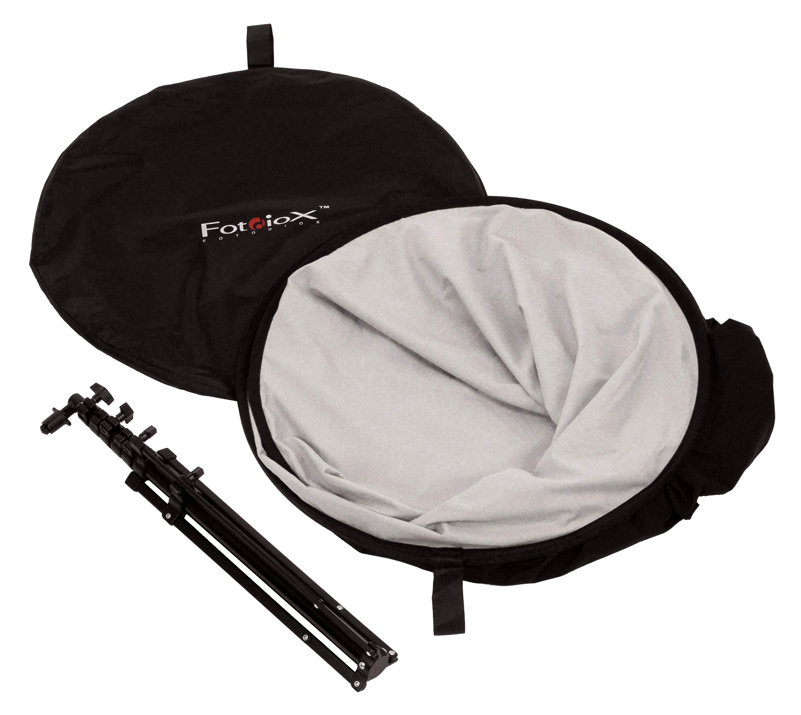 Fotodiox 5x7ft Collapsible Black & White Backdrop Kit with Stand for Photography