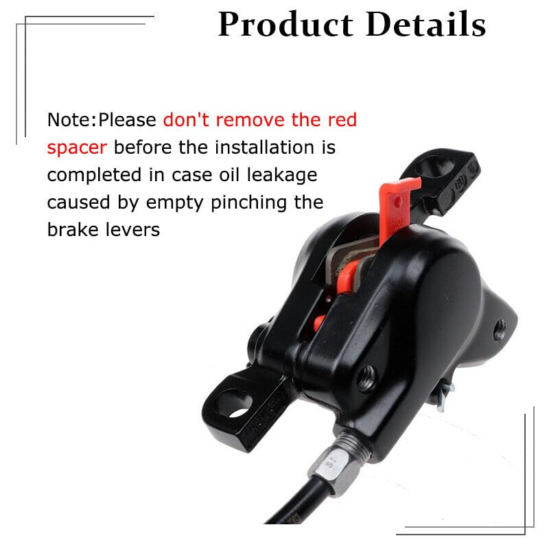 JKSPORTS Shima OEM MT200 MTB Hydraulic Disc Brake Set - Front Left 1000mm with Lever | Mountain Bike Disc Brakes for Trail & Downhill Riding