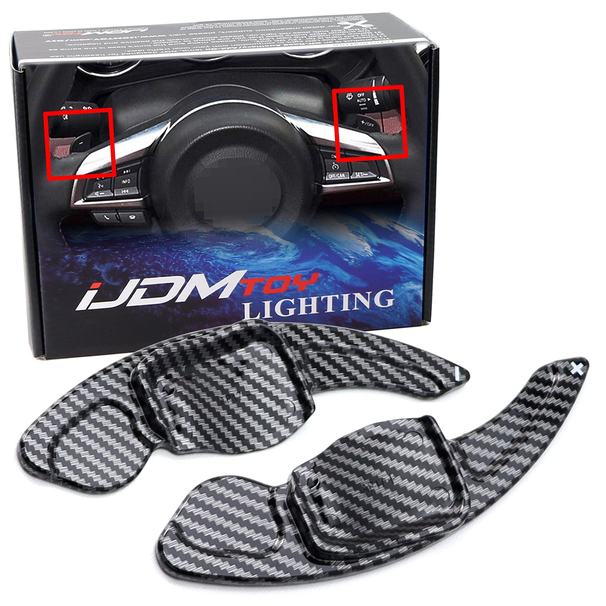 Carbon Fiber Twill Weave Steering Wheel Paddle Shifters for VW MK6 Golf GTI & Jetta - Upgrade Your Driving Experience (Racing, Track Days, Performance Driving)