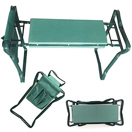Upgraded Folding Garden Bench Stool with Detachable Tool Pouch - Portable Kneeler Seat for Gardening, Weeding & Outdoor Activities - Perfect Gift for Gardeners & Homeowners