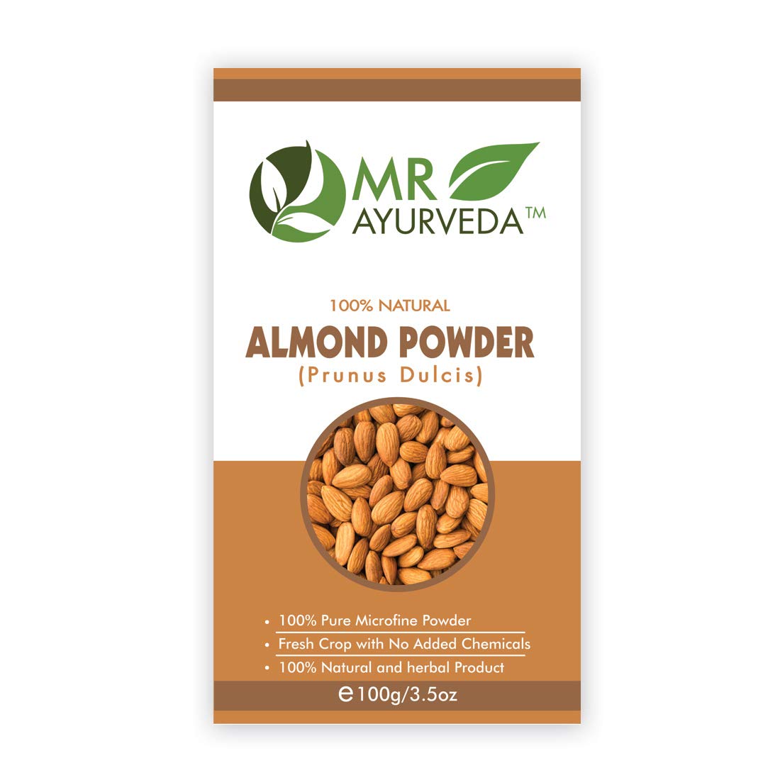 MR Ayurveda Almond Powder, Sandalwood Face Pack & Licorice Root Powder - 3-in-1 Organic Skincare Set (100g Each) for Glowing Skin, Acne Treatment & Natural Beauty Routine