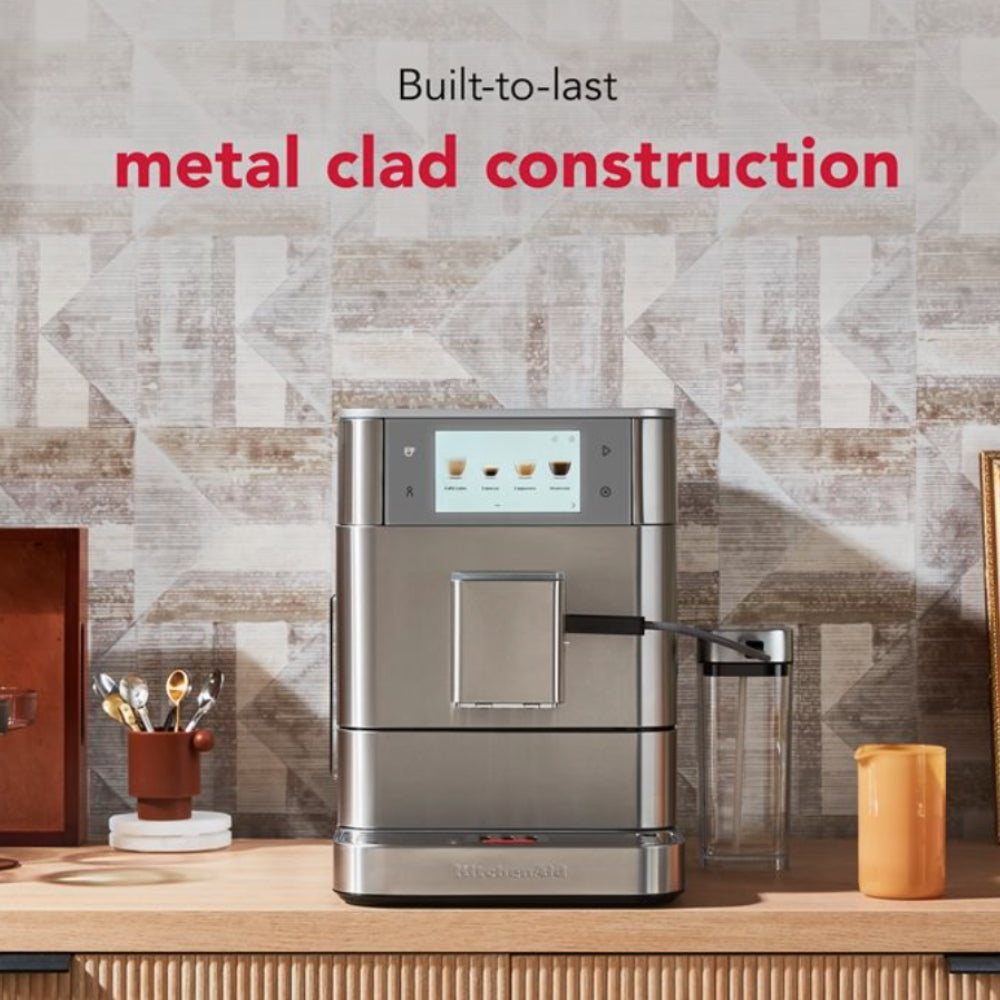KitchenAid Fully Automatic Espresso Machine with Milk Frother - Stainless Steel Coffee Maker for Home, Office & Cafe Use