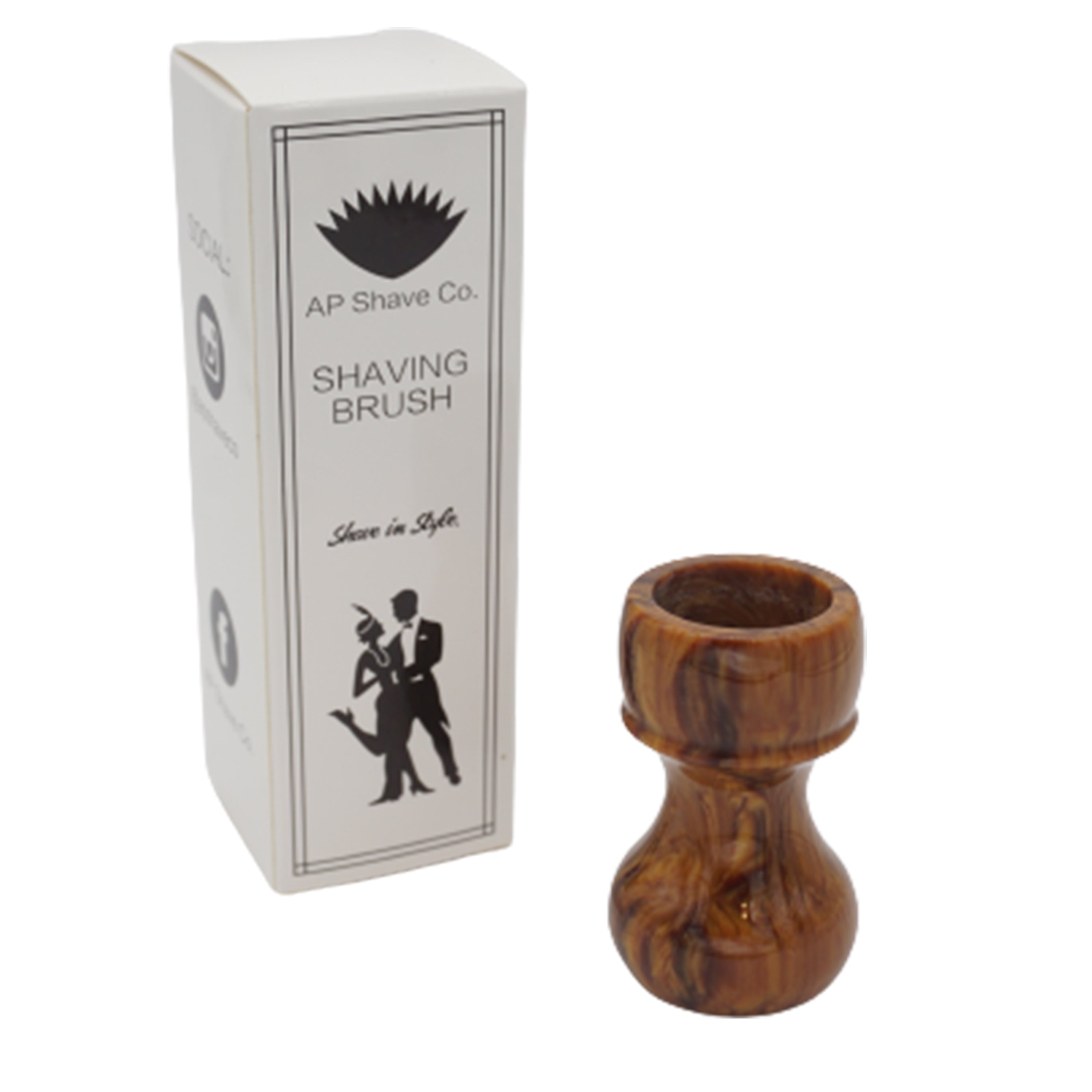Premium Briar Wood Handcrafted Shaving Brush Handle - Fits 24mm & 26mm Knots - Perfect for Wet Shaving & Grooming Rituals - Luxury Men's Shaving Accessory