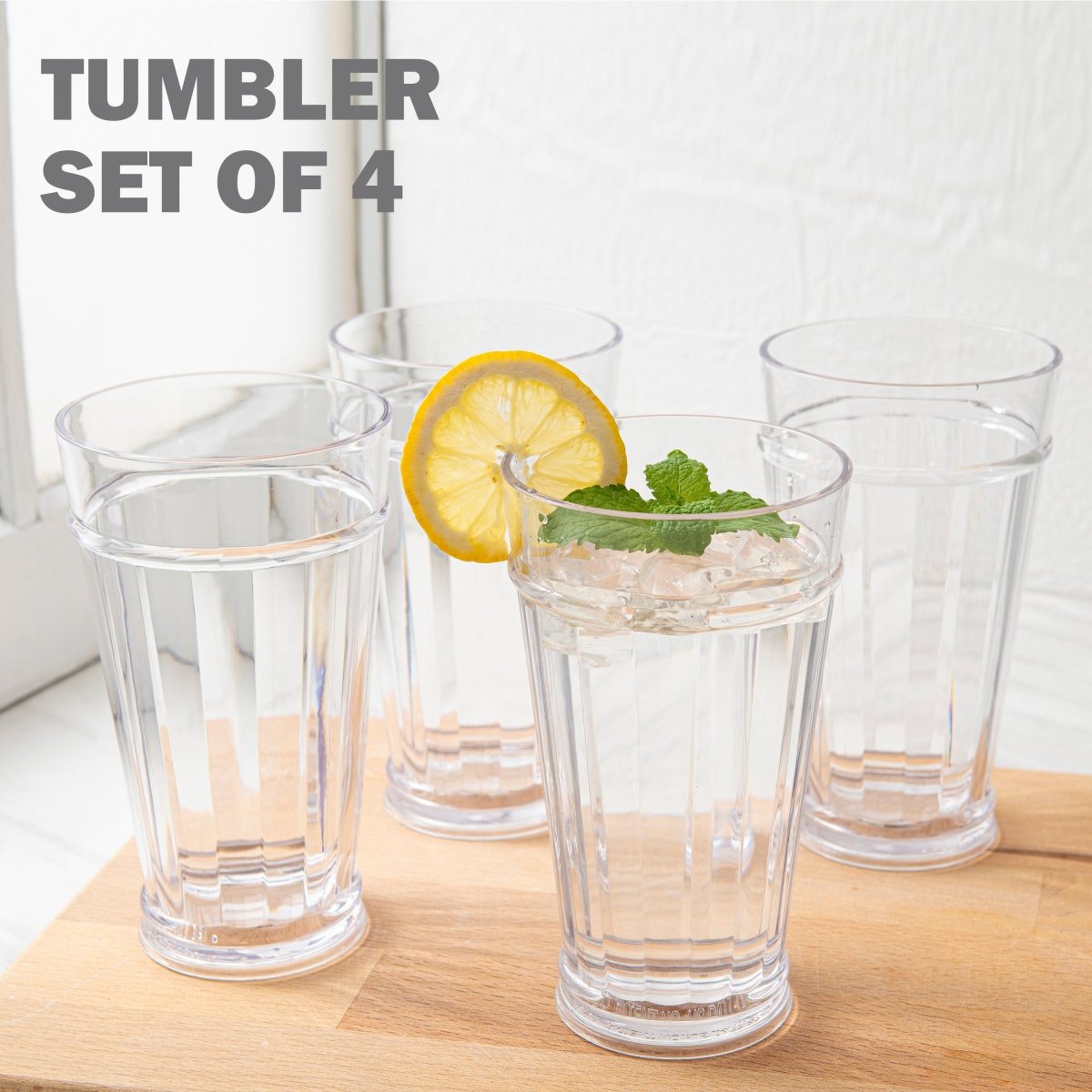 21oz Liberty Highball Tumbler Set - 4 Piece Stainless Steel Insulated Cups with Lids & Straws for Iced Coffee, Smoothies, and Cold Drinks | Perfect for Home, Office, and Outdoor Use