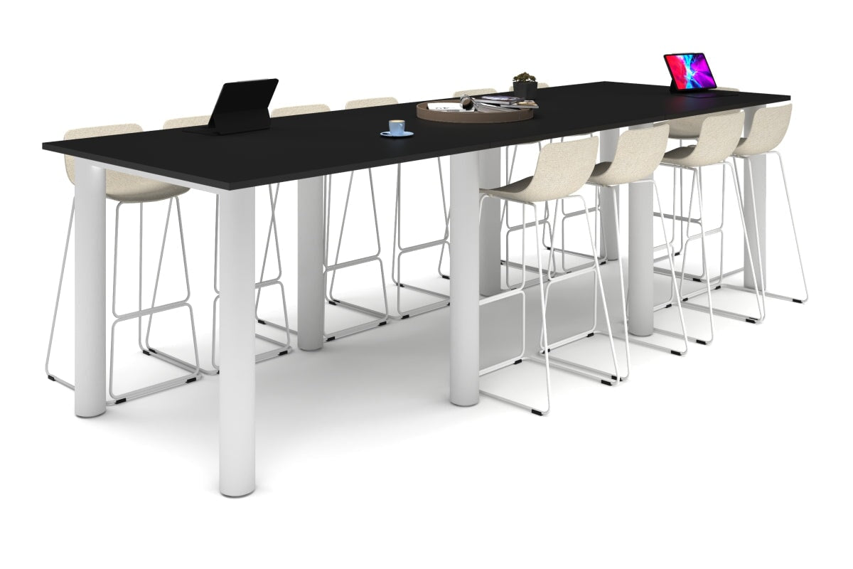 Quadro Cylinder Legs Large Counter Table 3600L x 1200W - Heavy Duty Metal Bar Table Base for Restaurants, Pubs, and Commercial Kitchens