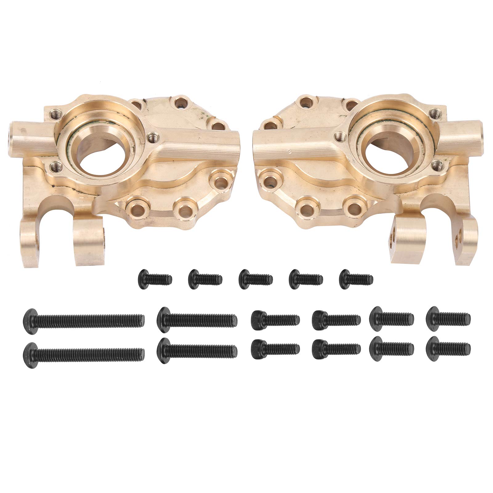 Wosune RC Steering Knuckle - Brass Front Steering Knuckle for Traxxas TRX4 RC Car (46x39mm) | Durable RC Accessories & Wheel Hub Replacement | Perfect for Off-Road Crawling & Rock Racing