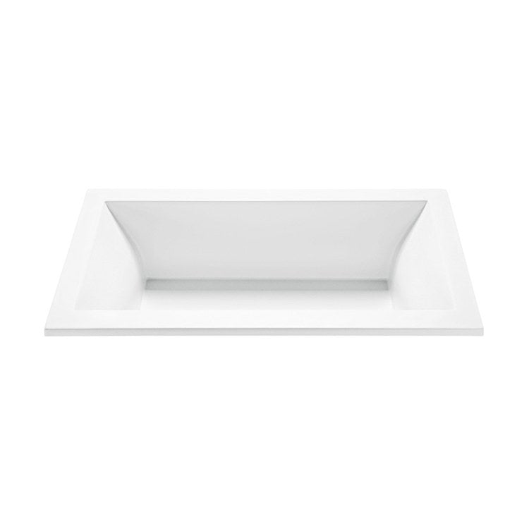 Undermount Air Massage Bathtub - 72 x 42 Inch Acrylic Rectangular Soaking Tub with Elite Center Jets, 96 Gallon Capacity (White) - Perfect for Luxury Bathroom Spa Experience and Relaxation