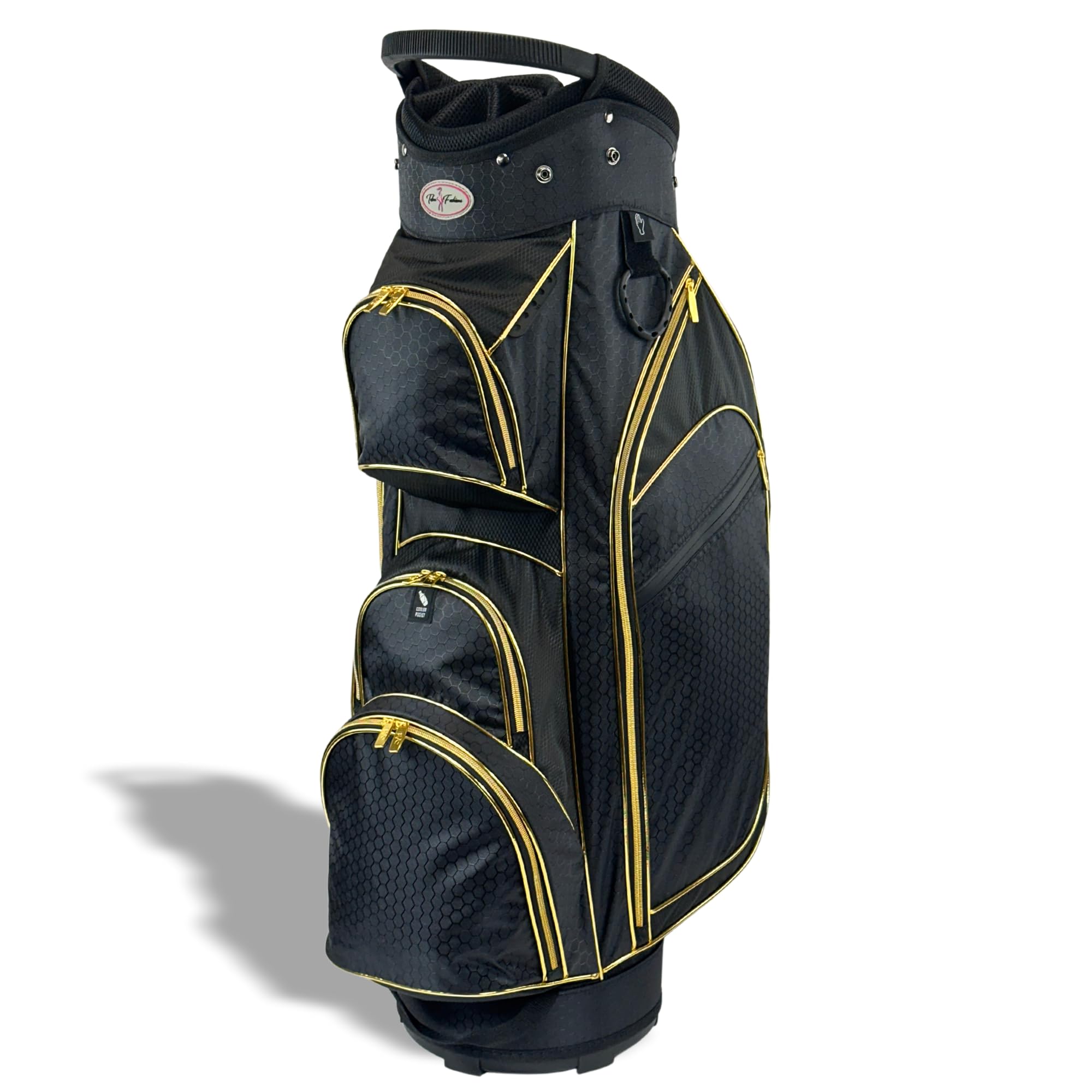 Lightweight Women's Golf Cart Bag - 14-Way Divider, 7 Zippered Pockets, Insulated Cooler & Rain Hood | Perfect for Ladies Golf Tournaments & Outdoor Practice