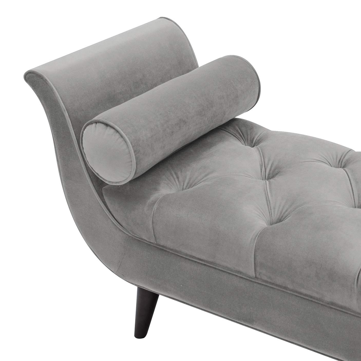 Jennifer Taylor Home Agnes Tufted Flared Arm Entryway Bench - Upholstered Storage Ottoman with Button Tufting for Hallway, Living Room & Bedroom Decor