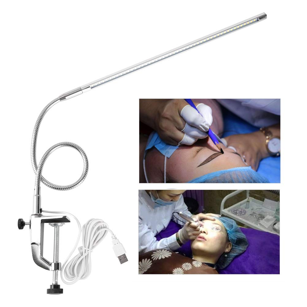 LED Clip Desk Light with USB Power - Adjustable Clamp Lamp for Manicure, Office & Home Workspace | Perfect for Nail Salons, Study Desks & Night Reading